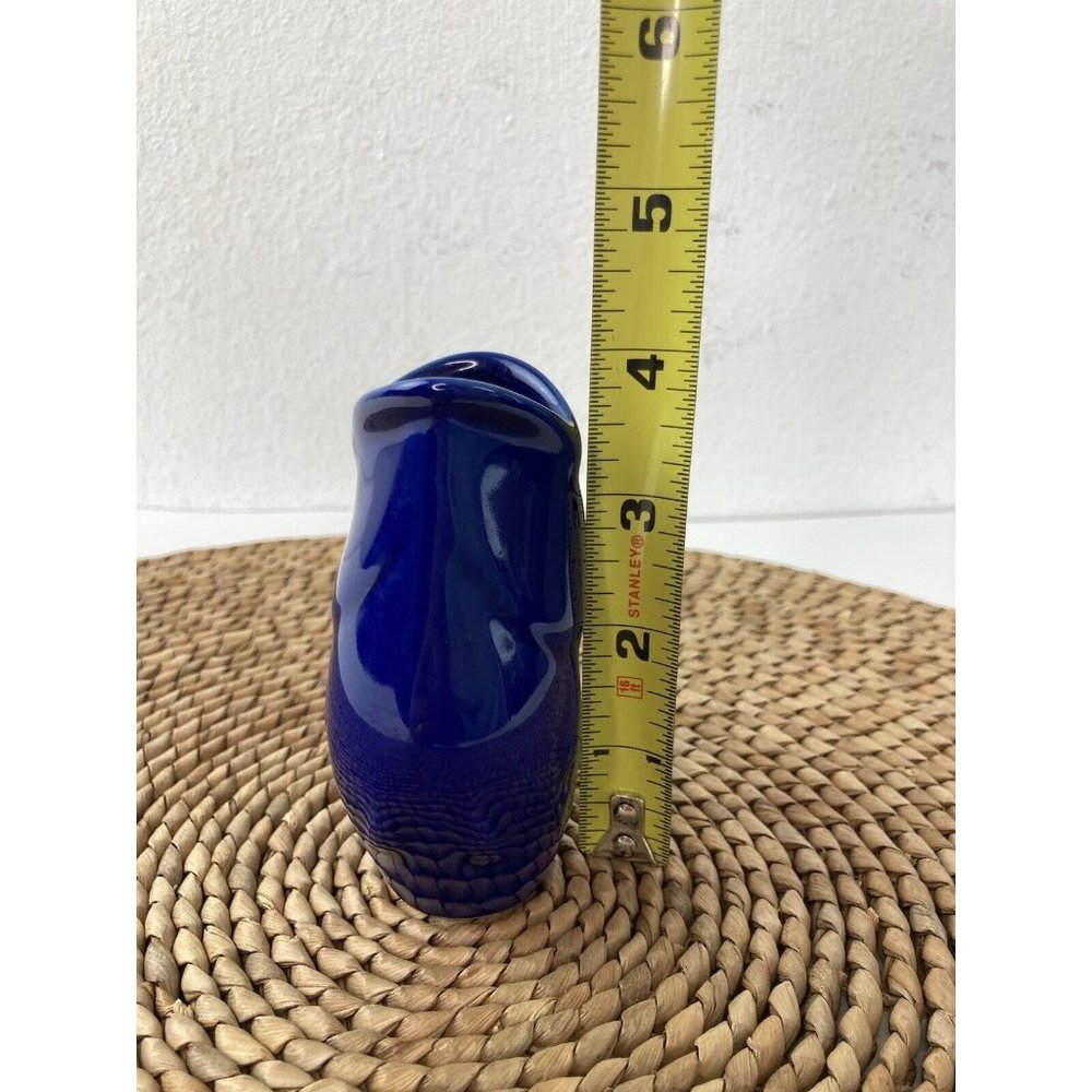 *Vintage Blue Ceramic Gurgle Pot Jug Glug Glug 3 1/2" H Small Mini Collectible - Picture 8 of 8